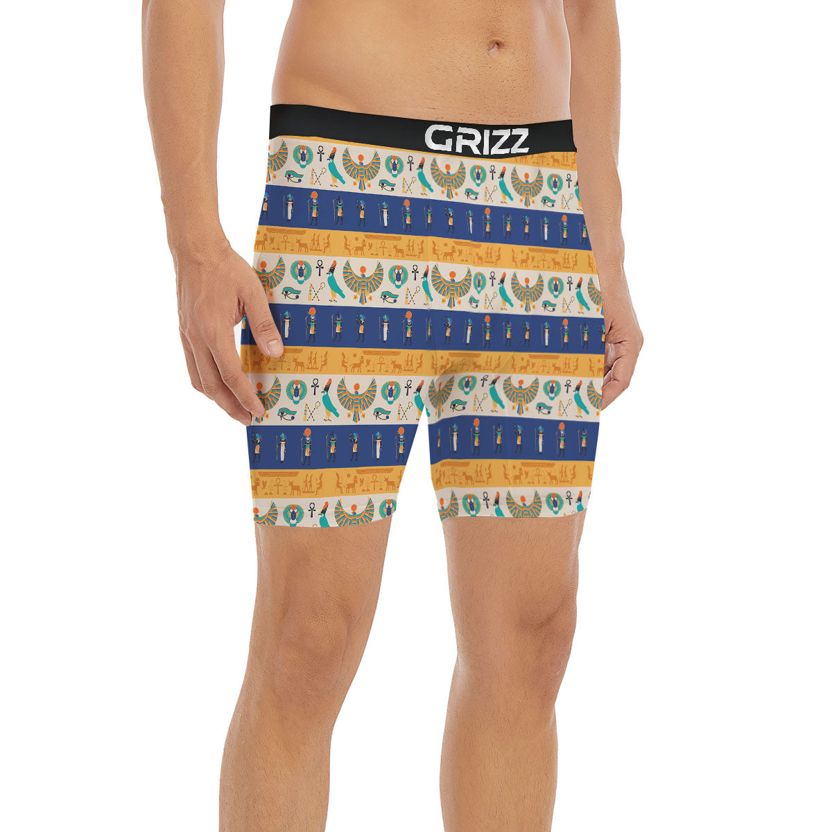 Symbols Egyptian Print Pattern Boxer Briefs-grizzshop