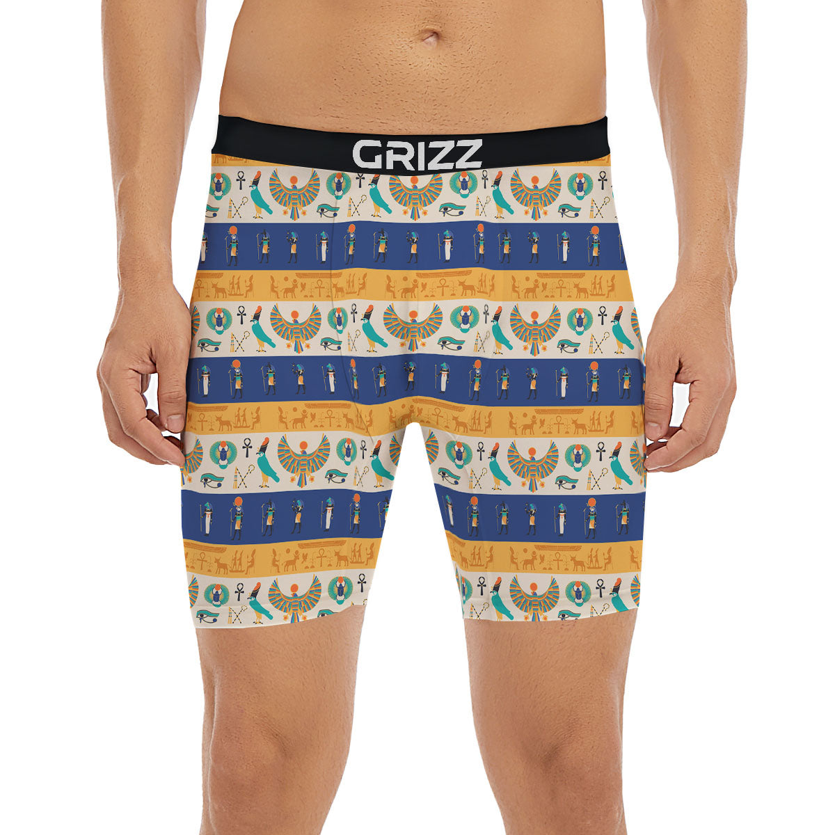 Symbols Egyptian Print Pattern Boxer Briefs-grizzshop