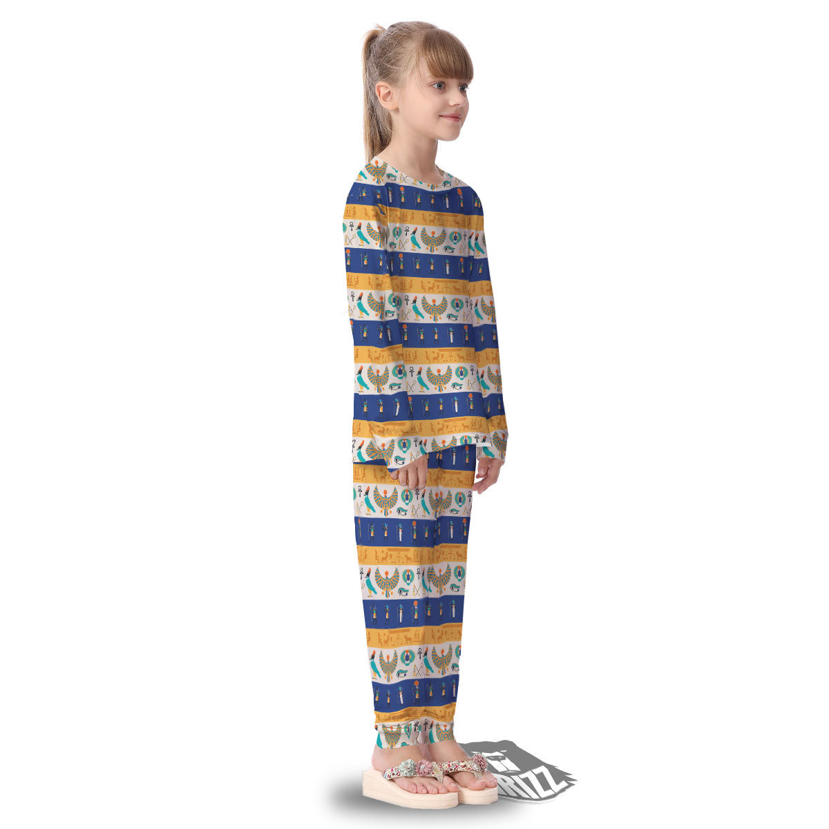 Symbols Egyptian Print Pattern Kid's Pajamas-grizzshop
