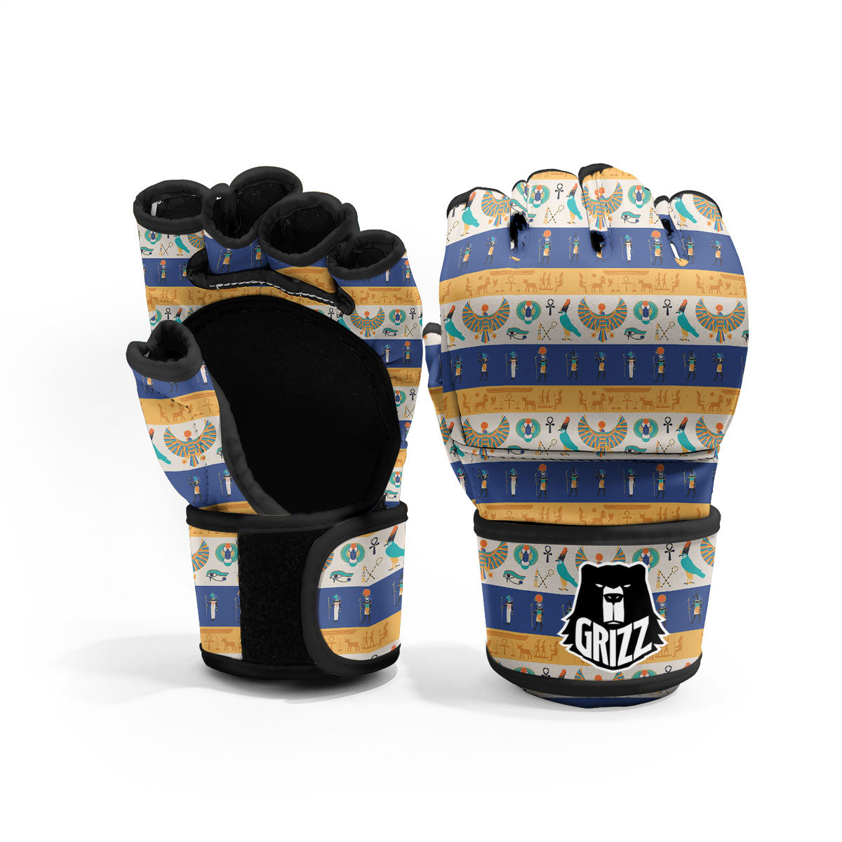 Symbols Egyptian Print Pattern MMA Gloves-grizzshop