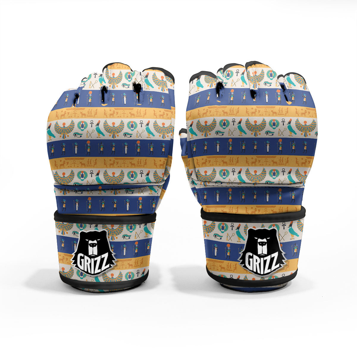 Symbols Egyptian Print Pattern MMA Gloves-grizzshop