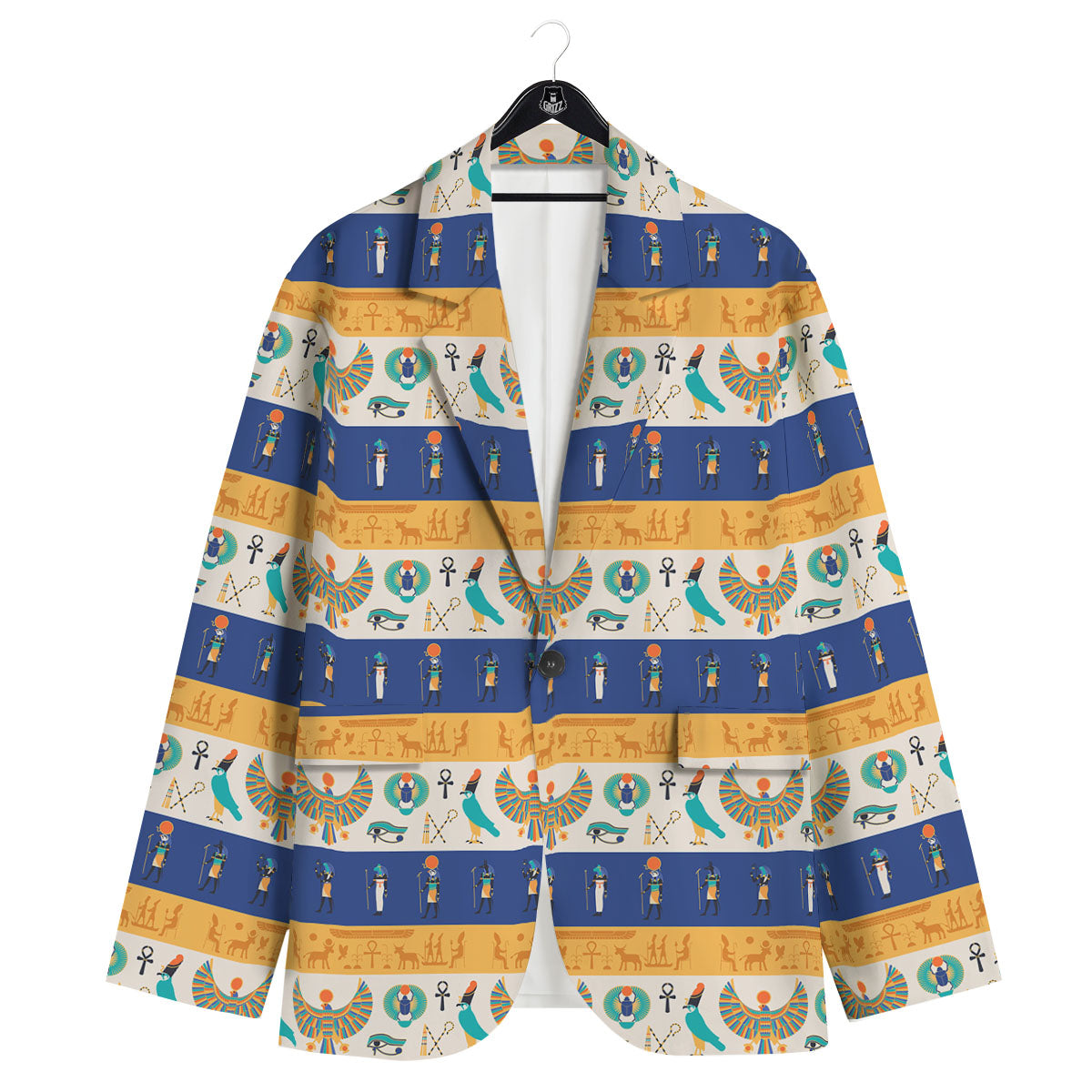 Symbols Egyptian Print Pattern Men's Sport Coat-grizzshop