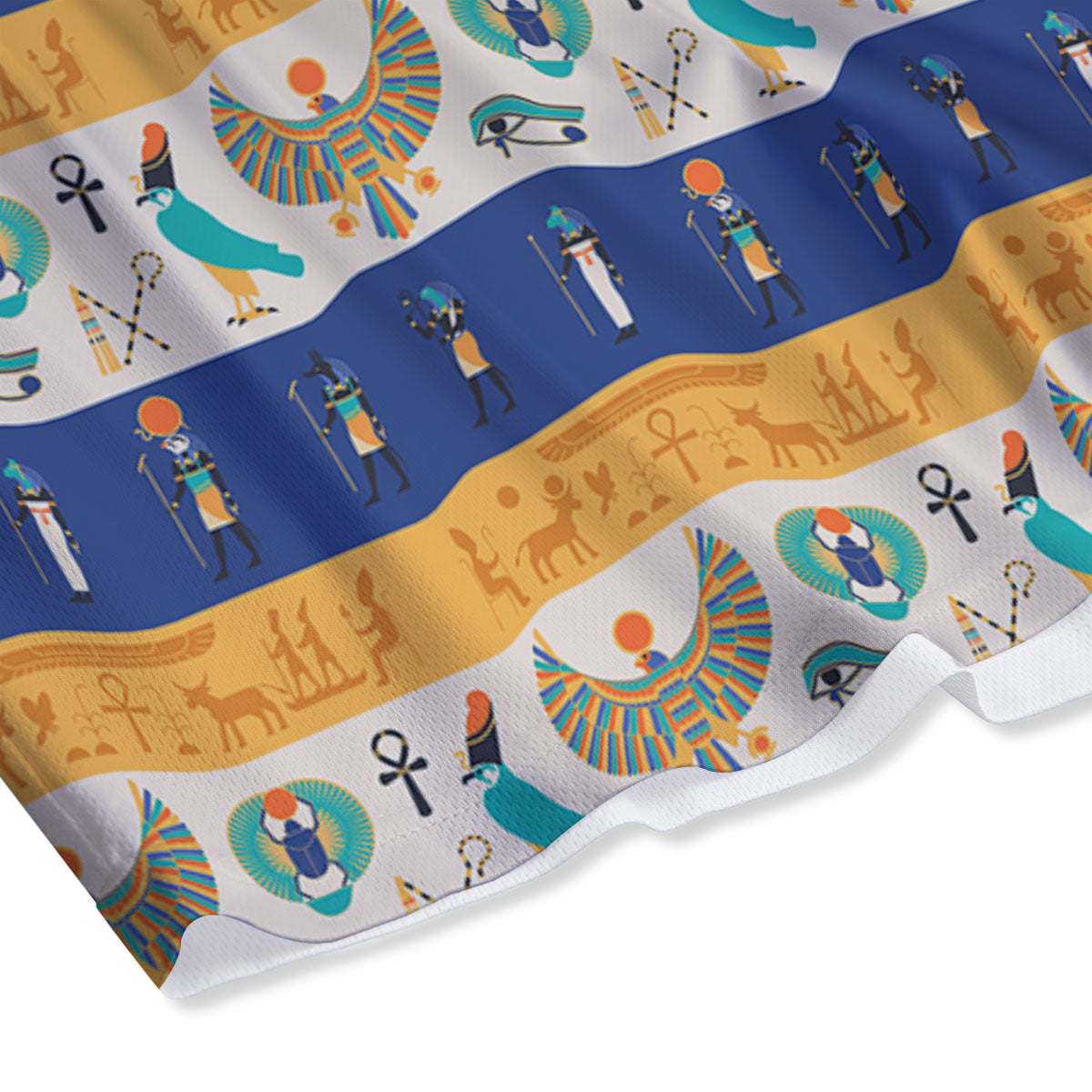 Symbols Egyptian Print Pattern Mesh Shorts