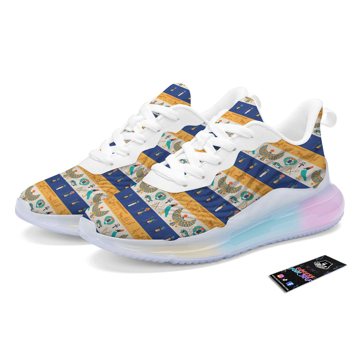 Symbols Egyptian Print Pattern Running Sneakers-grizzshop