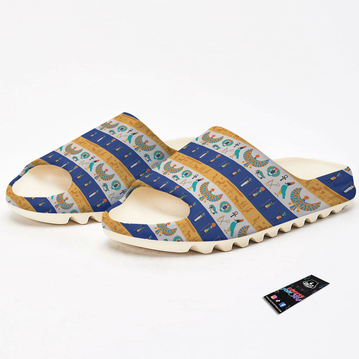 Symbols Egyptian Print Pattern Sandals-grizzshop