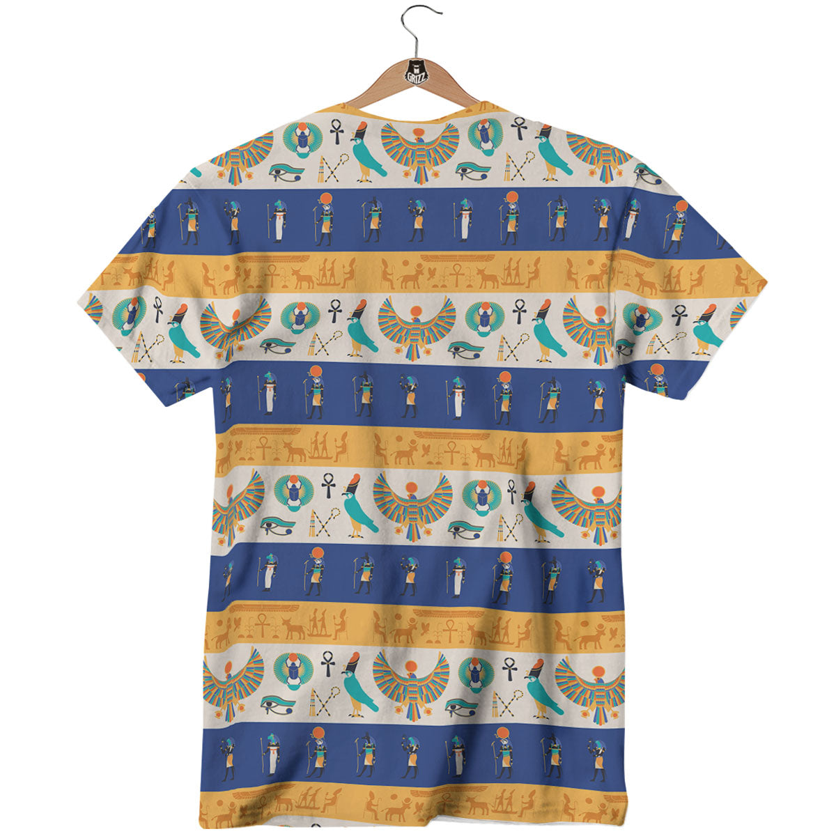 Symbols Egyptian Print Pattern T-Shirt-grizzshop