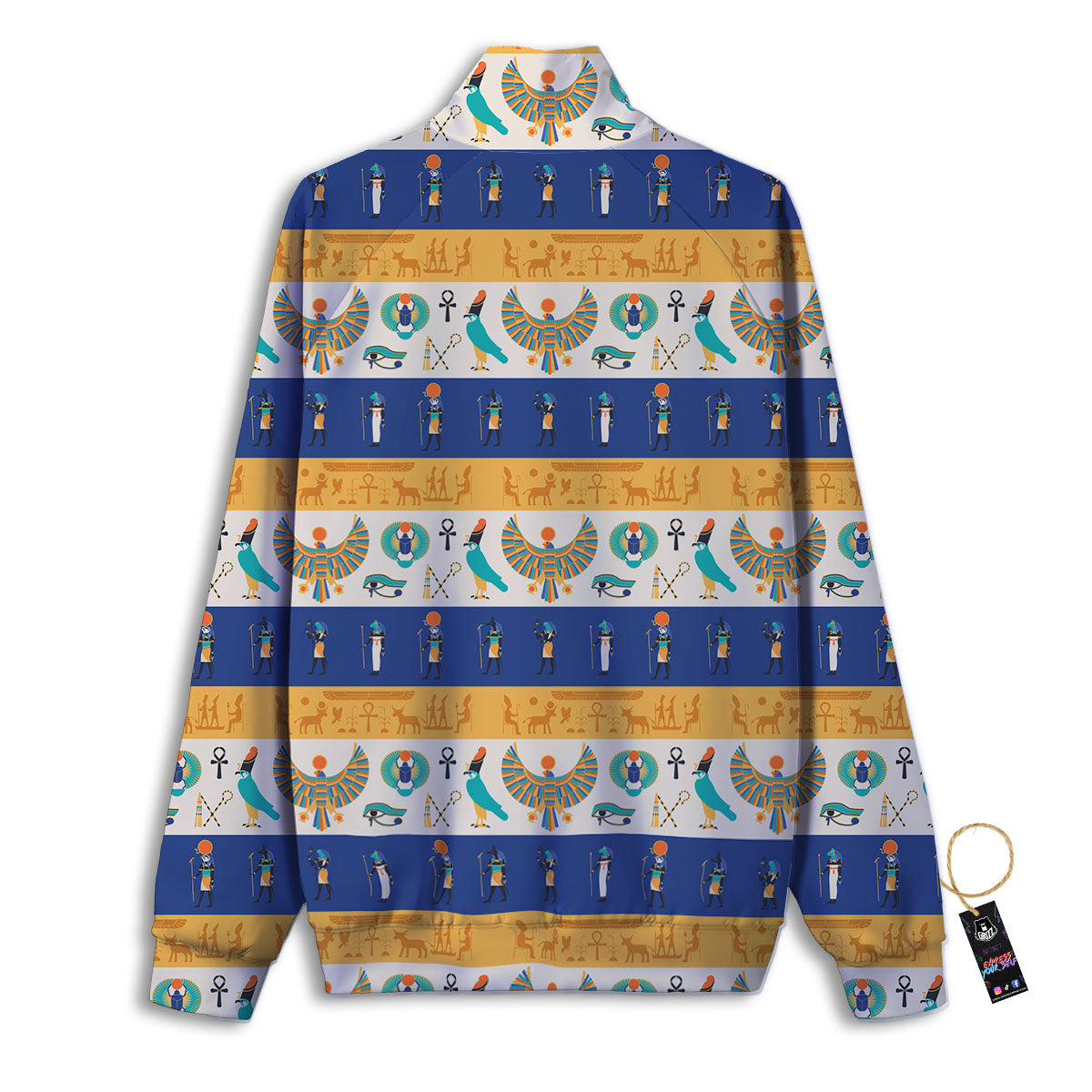 Symbols Egyptian Print Pattern Track Jacket-grizzshop