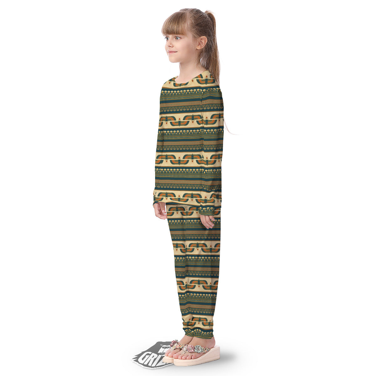 Symbols Of Ancient Egypt Print Pattern Kid's Pajamas-grizzshop