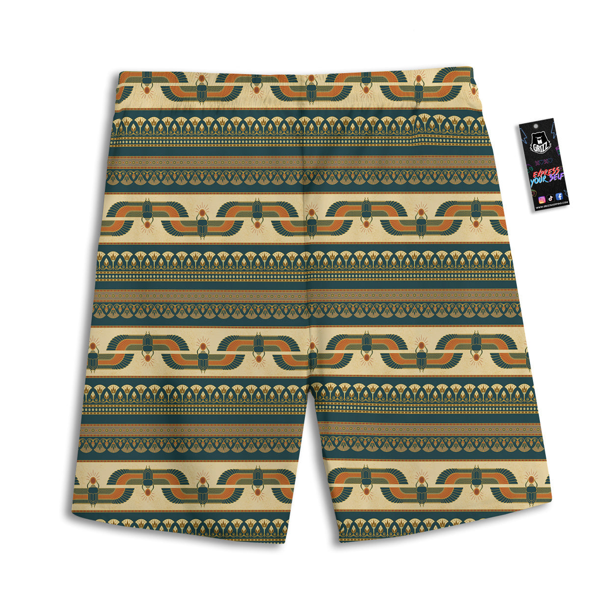 Symbols Of Ancient Egypt Print Pattern Men's Athletic Shorts