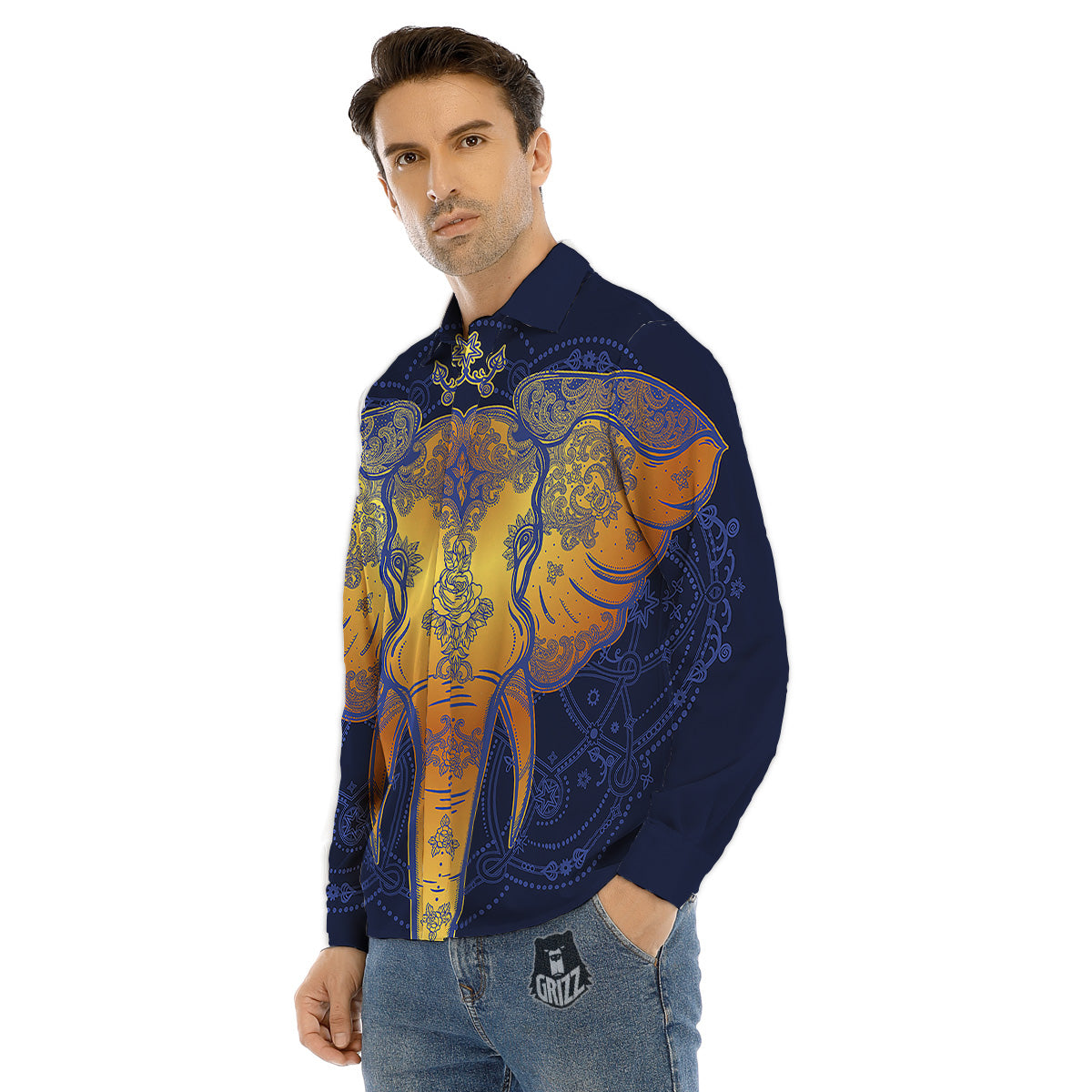 Symbols Of Ancient Egypt Print Pattern Men's Dress Shirts-grizzshop