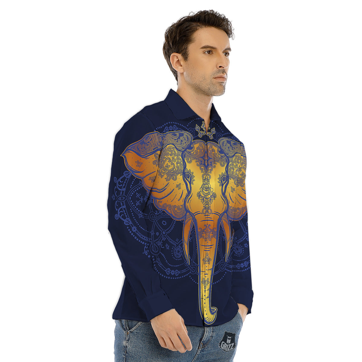 Symbols Of Ancient Egypt Print Pattern Men's Dress Shirts-grizzshop