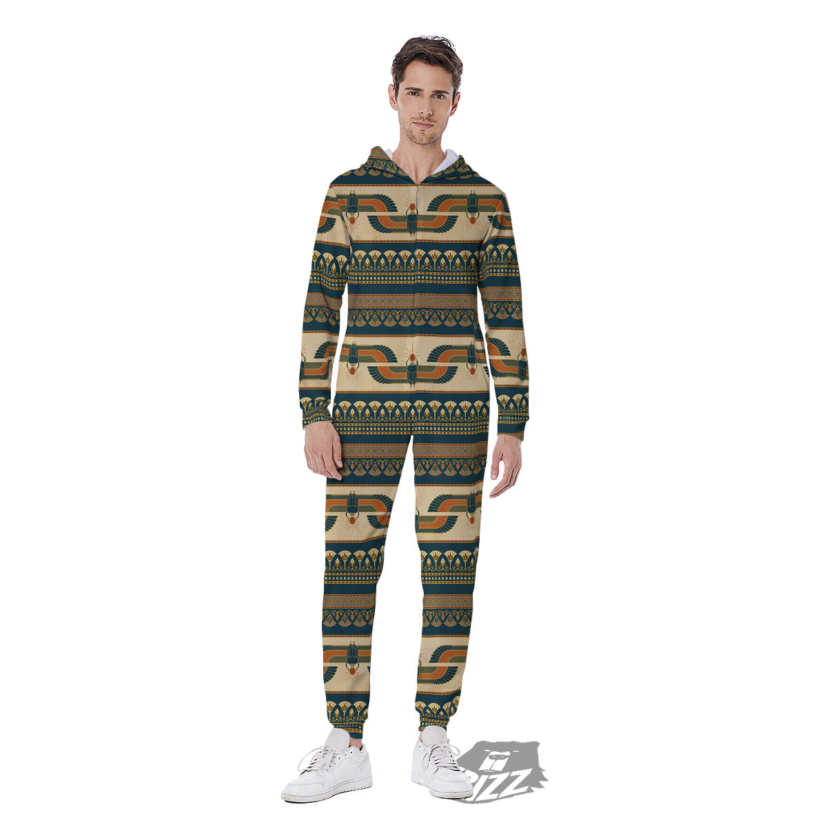 Symbols Of Ancient Egypt Print Pattern Men's Jumpsuit-grizzshop