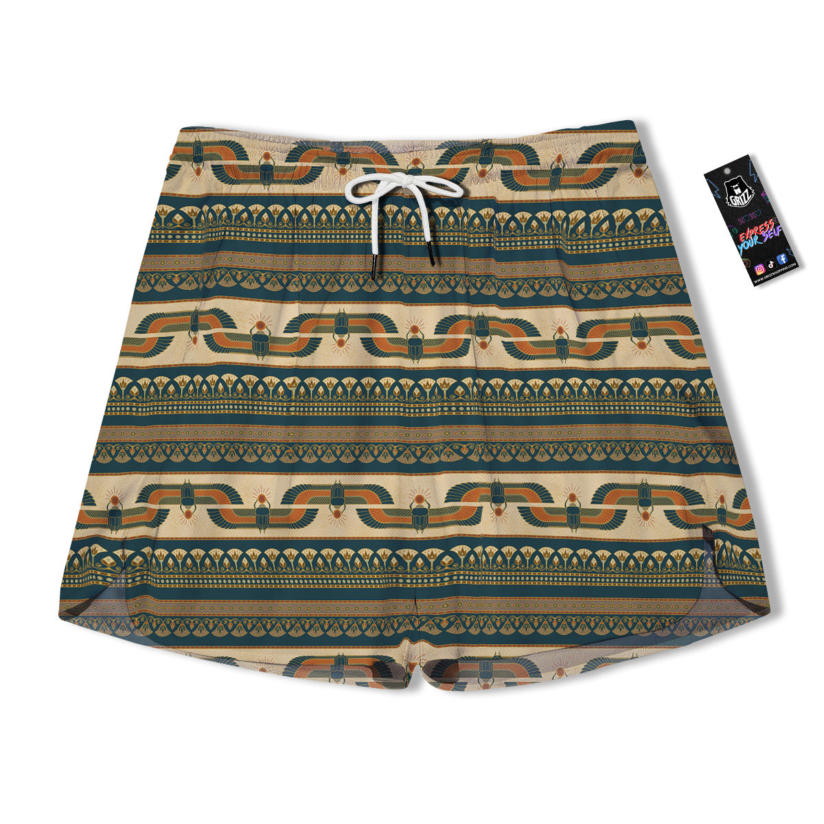 Symbols Of Ancient Egypt Print Pattern Men's Running Shorts-grizzshop