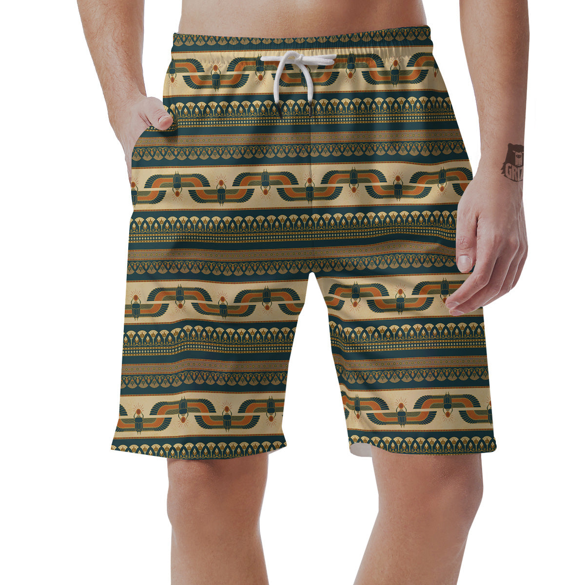Symbols Of Ancient Egypt Print Pattern Men's Shorts-grizzshop