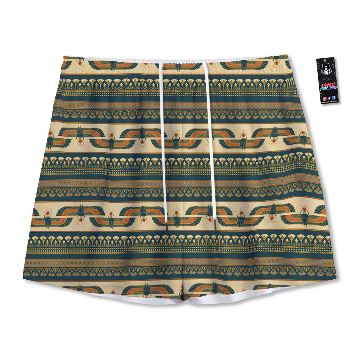 Tie Dye Green Print Mesh Shorts