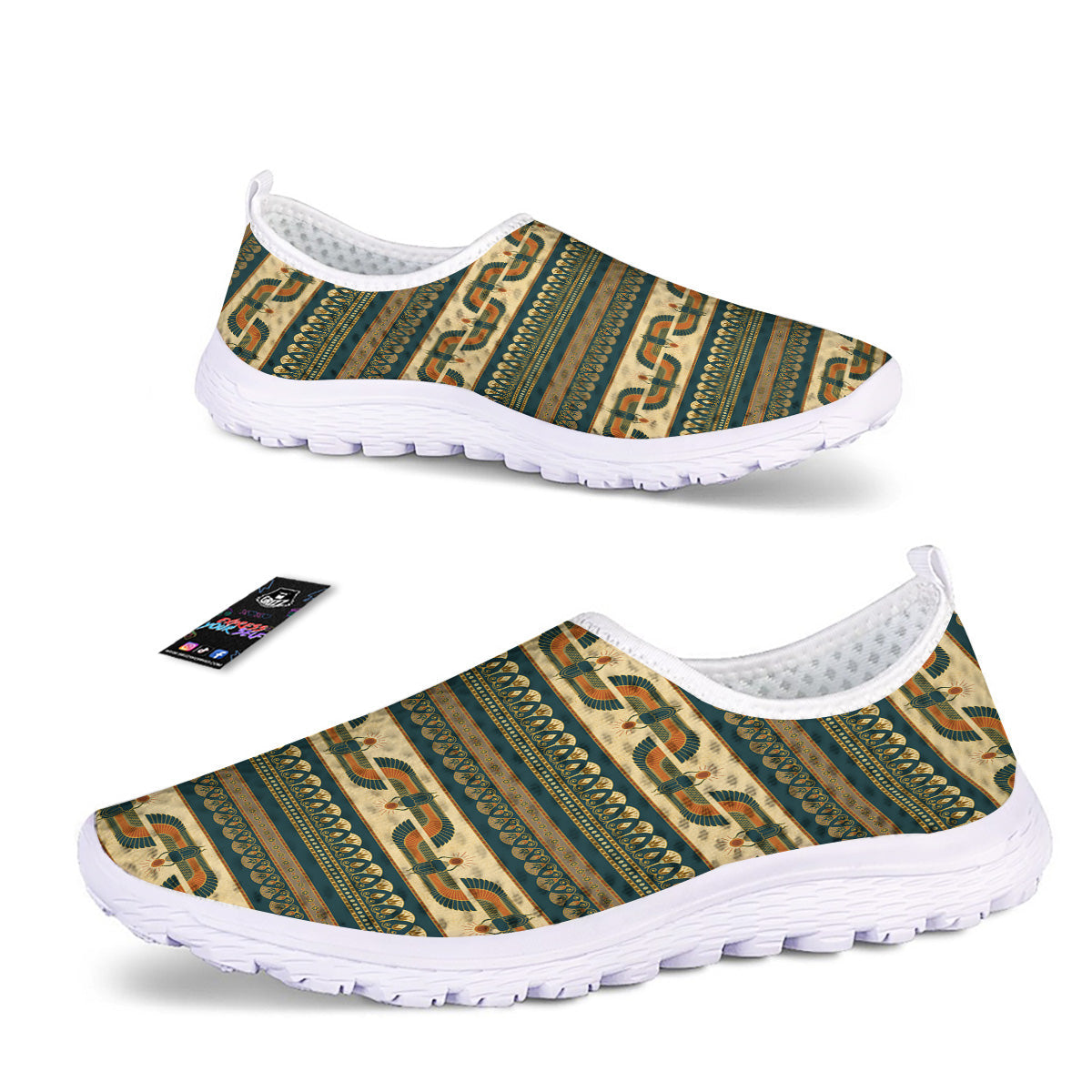 Symbols Of Ancient Egypt Print Pattern Nurse Shoes-grizzshop