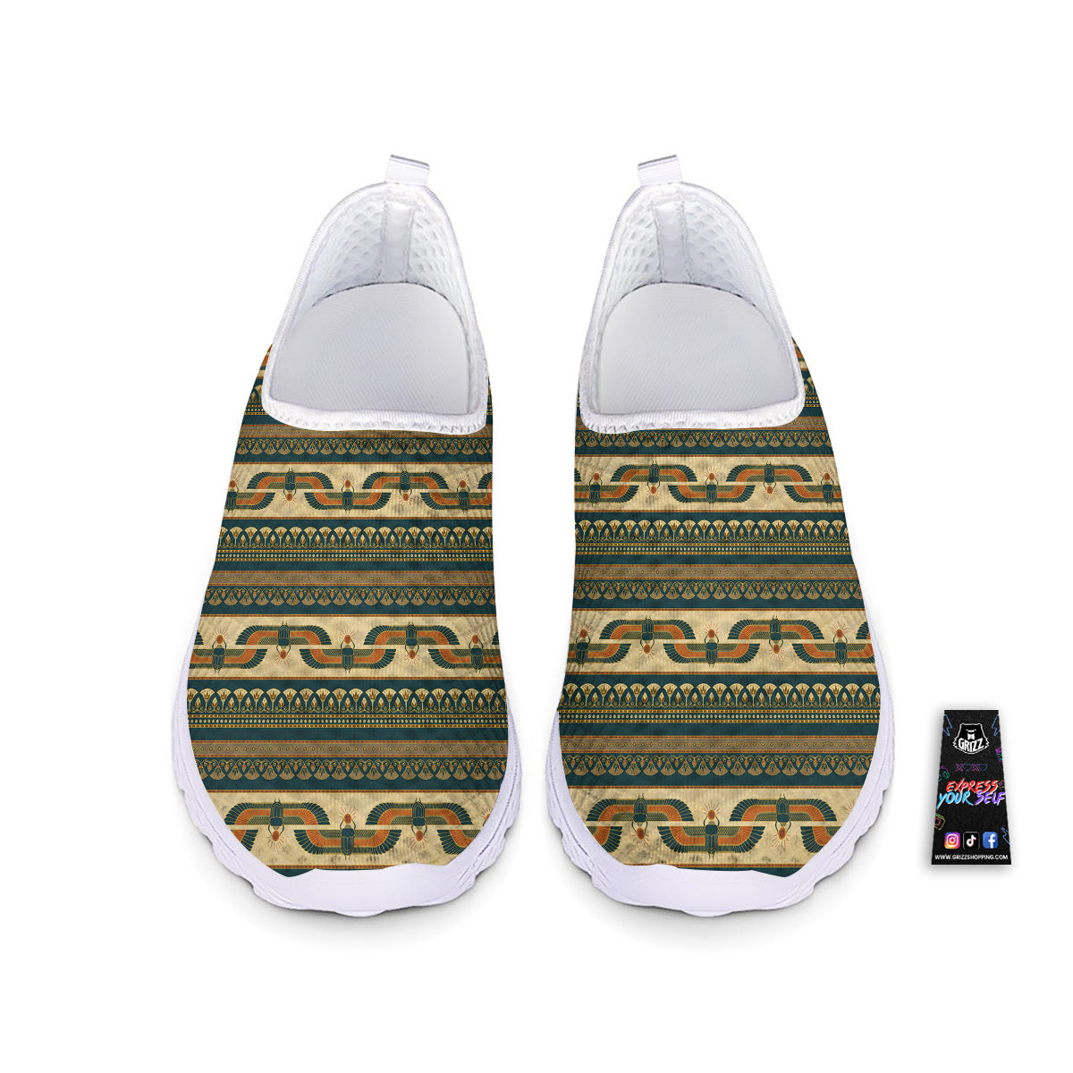 Symbols Of Ancient Egypt Print Pattern Nurse Shoes-grizzshop