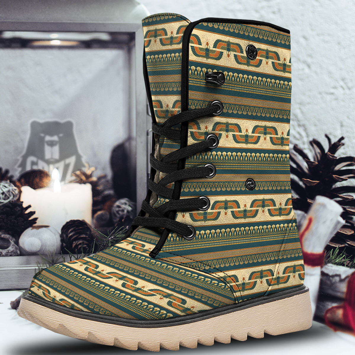 Symbols Of Ancient Egypt Print Pattern Snow Boots-grizzshop