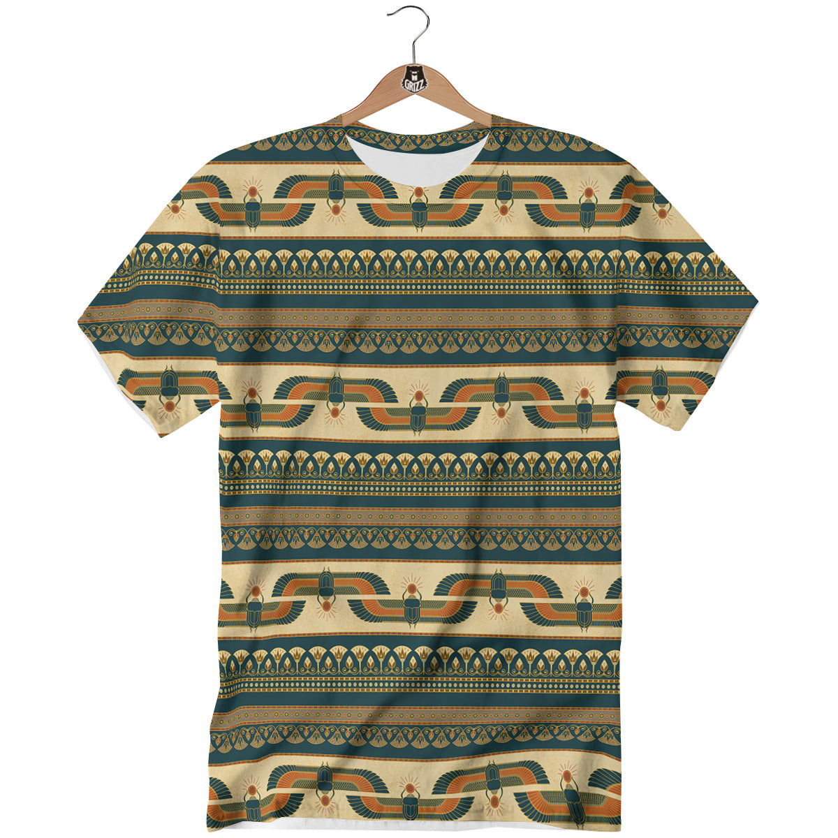 Symbols Of Ancient Egypt Print Pattern T-Shirt-grizzshop