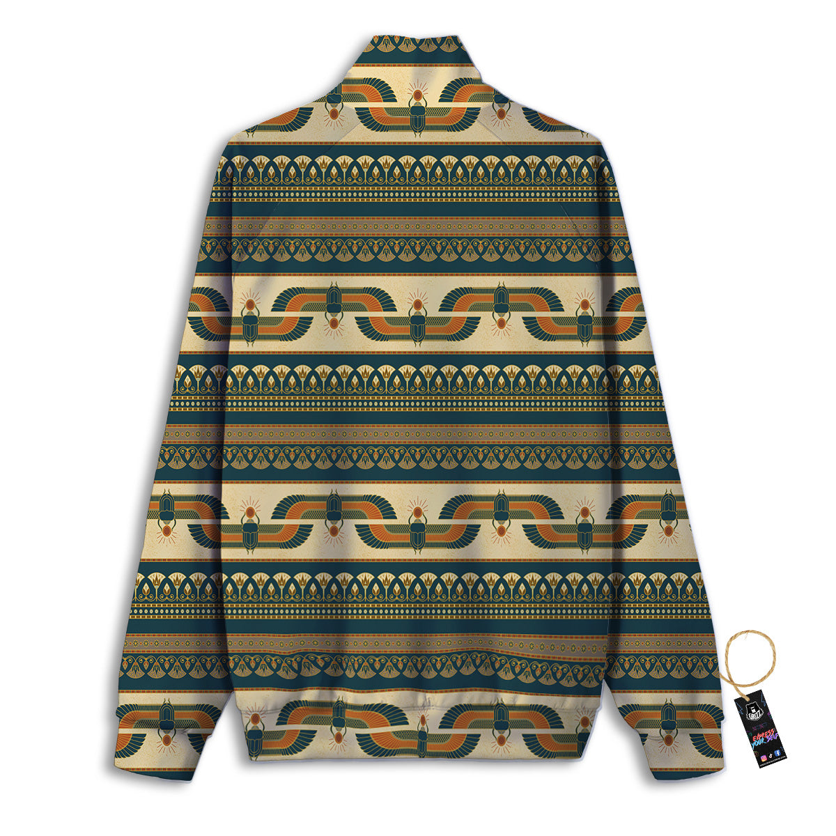 Symbols Of Ancient Egypt Print Pattern Track Jacket-grizzshop