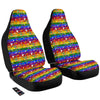 Symbols Of The Hippie And Rainbow Print Car Seat Covers-grizzshop