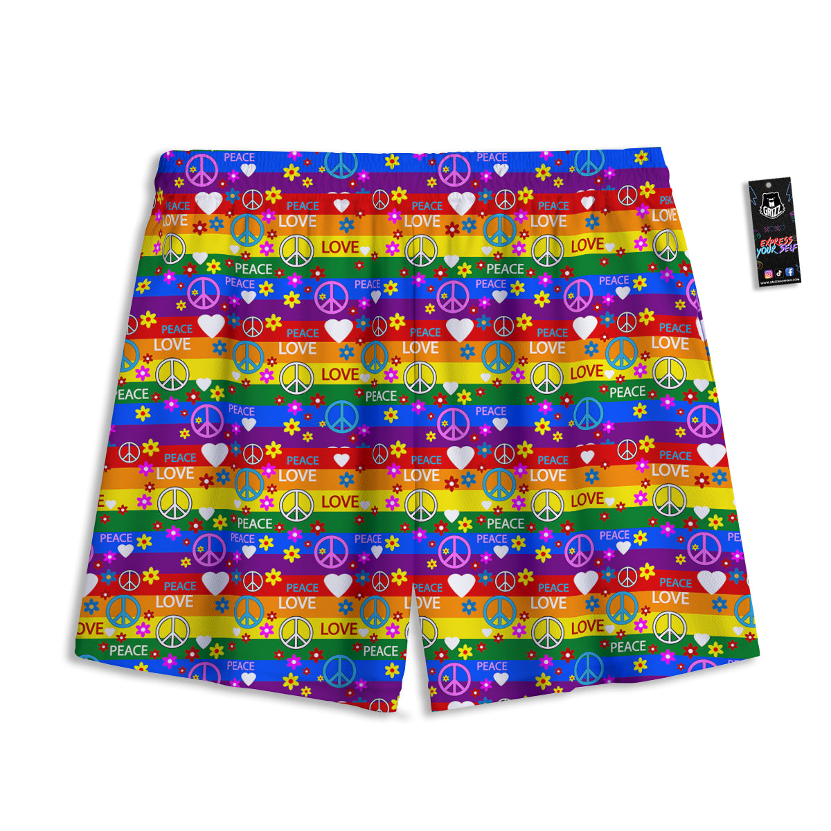 Tiger Cute Print Pattern Mesh Shorts