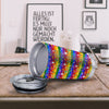 Symbols Of The Hippie And Rainbow Print Tumbler-grizzshop