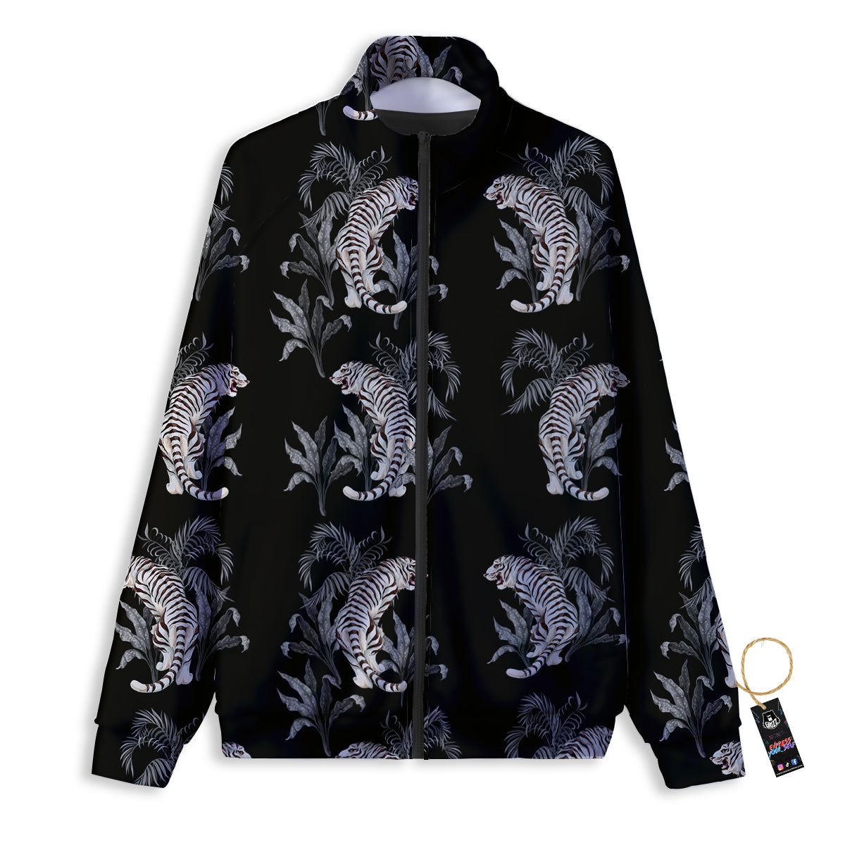 Symbols Seven Chakra Print Pattern Track Jacket-grizzshop