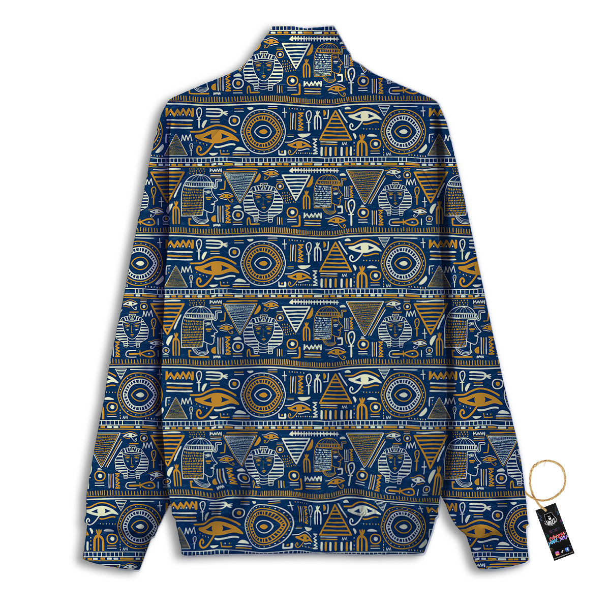 Symbols Tribal Egyptian Print Track Jacket-grizzshop