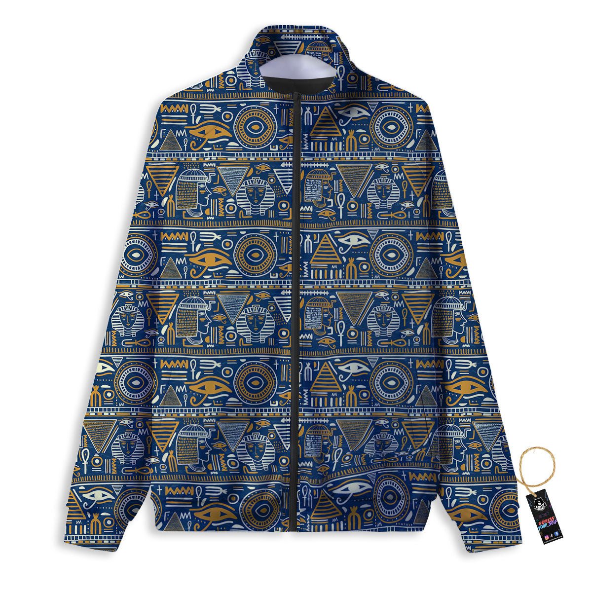 Symbols Tribal Egyptian Print Track Jacket-grizzshop