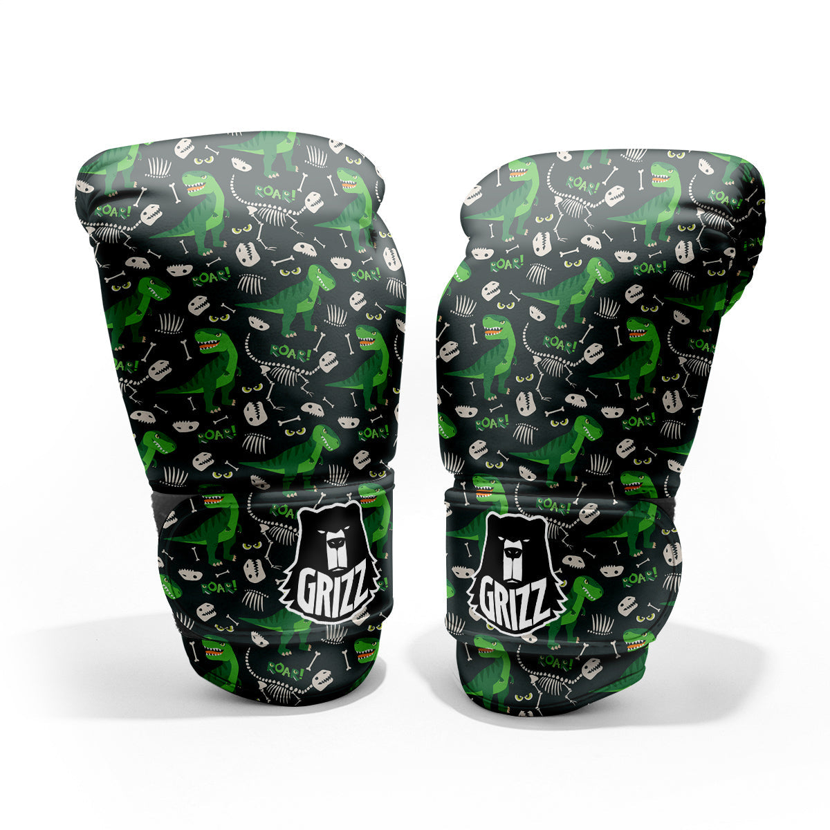 T-Rex Dinosaur Cute Green Print Pattern Pro Boxing Glove