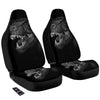 T-Rex Dinosaur White And Black Print Car Seat Covers-grizzshop