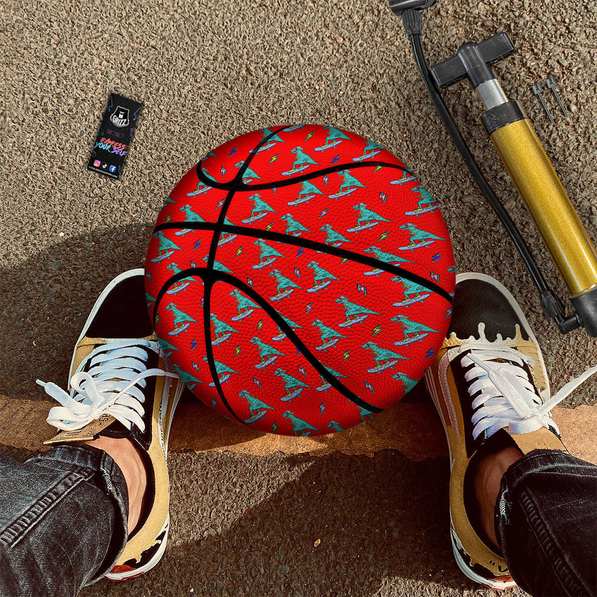 Tattoo Maori Polynesian Print Pattern Basketball