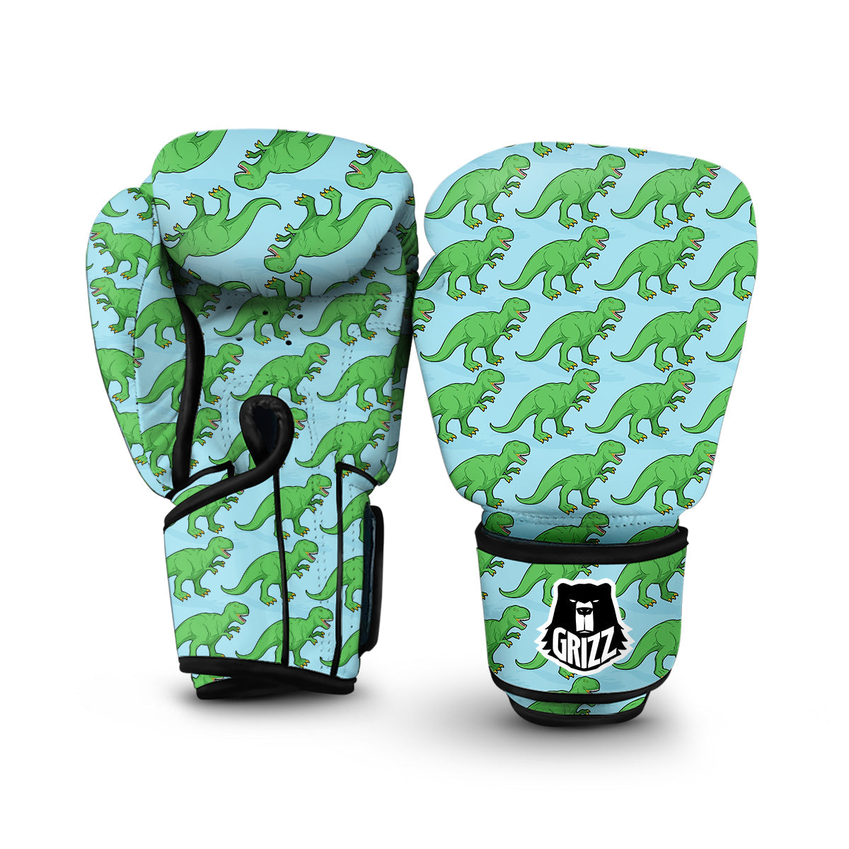 T rex Dinosaur Pattern Print Boxing Gloves-grizzshop