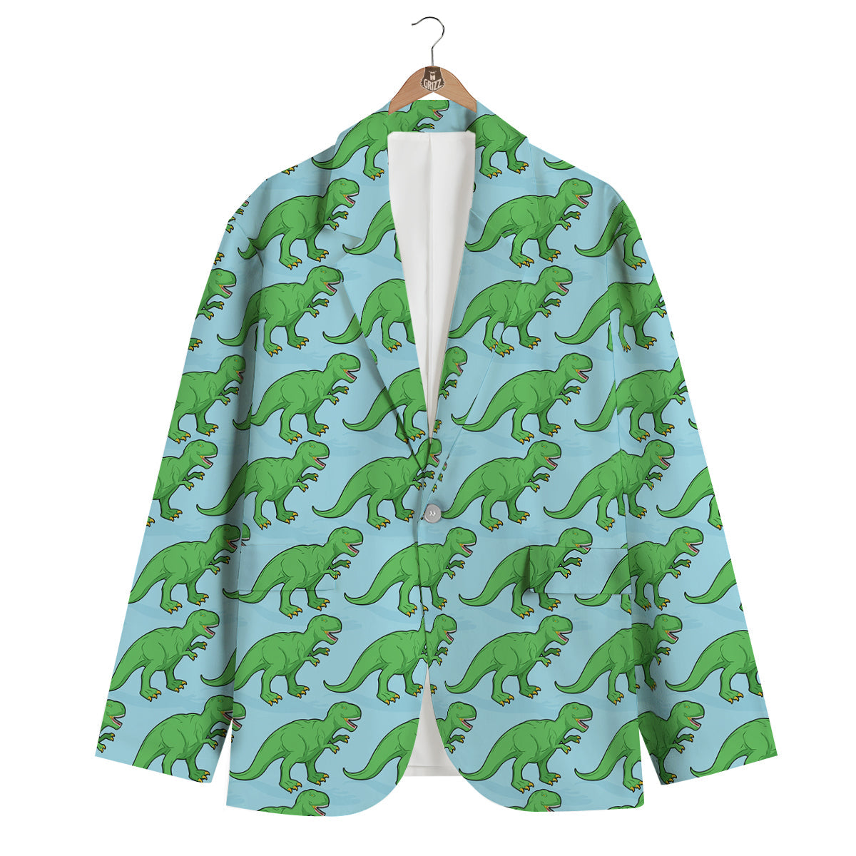 T rex Dinosaur Pattern Print Men's Blazer-grizzshop