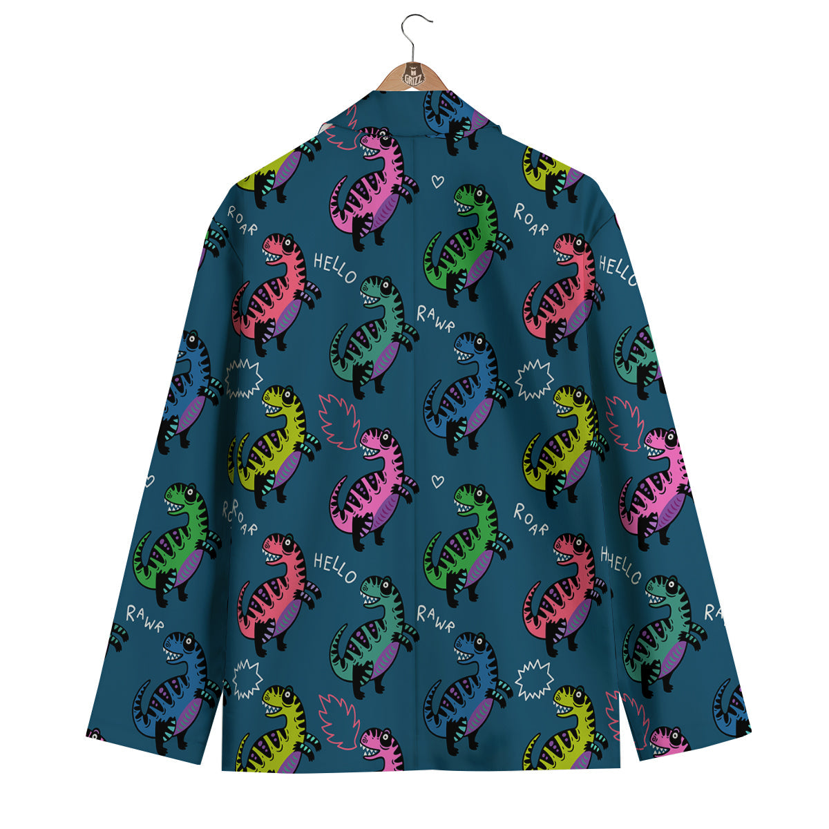 T rex Dinosaur Print Pattern Men's Blazer-grizzshop