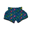 T rex Dinosaur Print Pattern Muay Thai Boxing Shorts-grizzshop