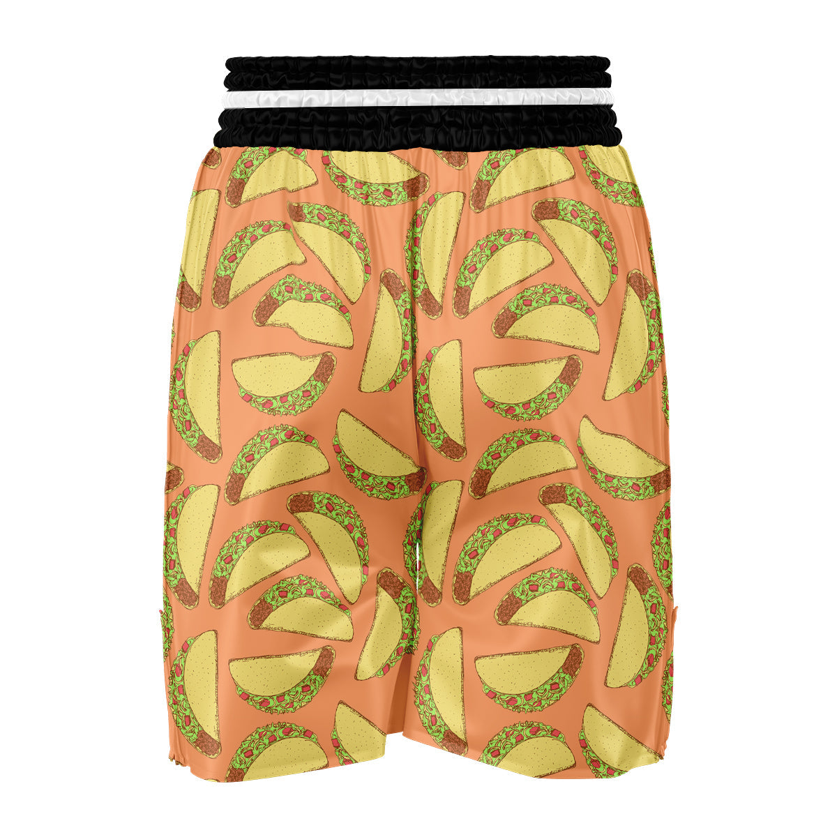 Taco Pattern Print Boxing Shorts-grizzshop