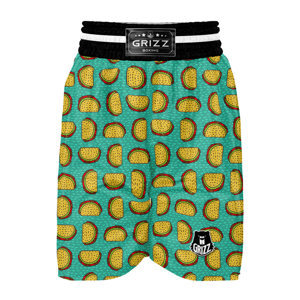 Taco Print Pattern Boxing Shorts-grizzshop