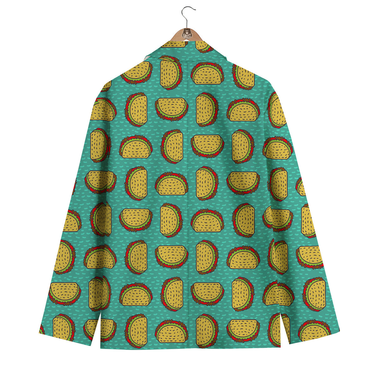 Taco Print Pattern Men's Blazer-grizzshop