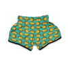 Taco Print Pattern Muay Thai Boxing Shorts-grizzshop