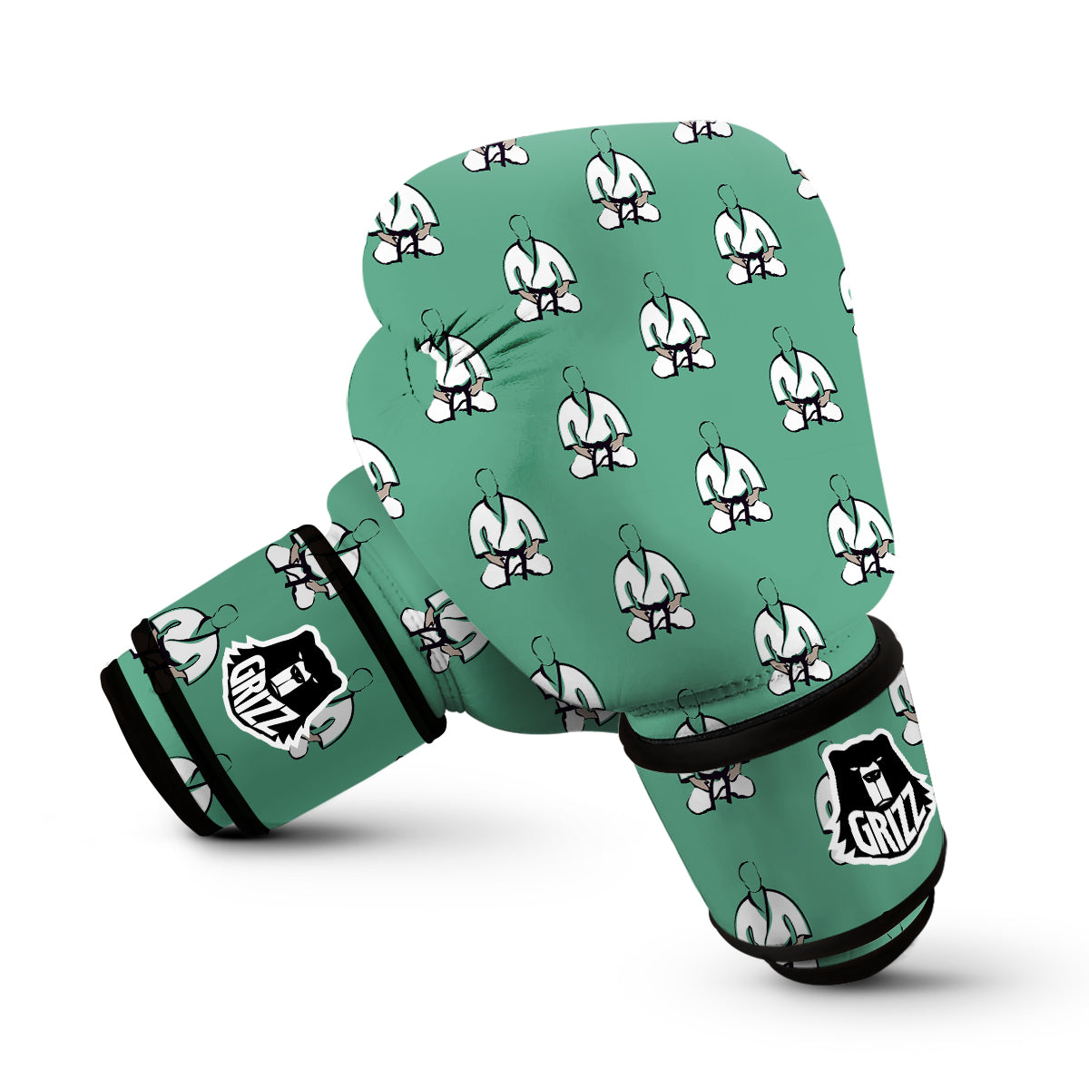 Taekwondo Hand Drawn Print Pattern Boxing Gloves-grizzshop