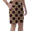 Tan And Black Polka Dot Men's Shorts-grizzshop