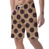 Tan And Black Polka Dot Men's Shorts-grizzshop