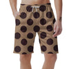 Tan And Black Polka Dot Men's Shorts-grizzshop