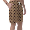 Tan And Black Tiny Polka Dot Men's Shorts-grizzshop