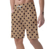 Tan And Black Tiny Polka Dot Men's Shorts-grizzshop