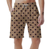 Tan And Black Tiny Polka Dot Men's Shorts-grizzshop