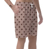 Tan And Brown Polka Dot Men's Shorts-grizzshop