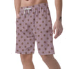 Tan And Brown Tiny Polka Dot Men's Shorts-grizzshop